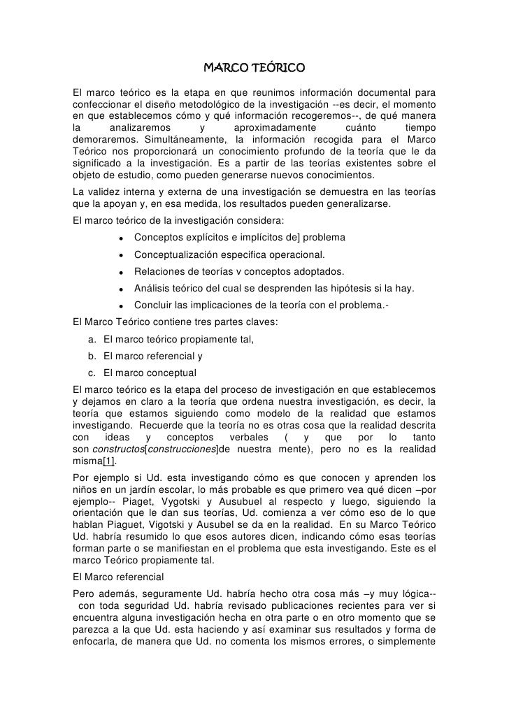 Ejemplos De Marco Teorico Ejemplos De Marco Teorico