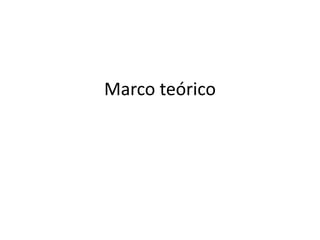 Marco teórico 
 
