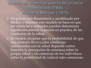 Marco TeóRico Conceptual De La PsicologíA De La Salud. 1a. Parte, Magaly Cardenas Slide 23