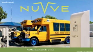 We Make Electric Vehicles Greener
Nuvve Copyright © 2020. All Rights Reserved.
Vehicle-to-Grid
 