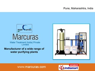 Pune, Maharashtra, India Manufacturer of a wide range of water purifying plants 