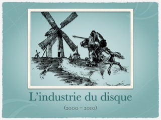 L’industrie du disque
(2000 – 2010)
 