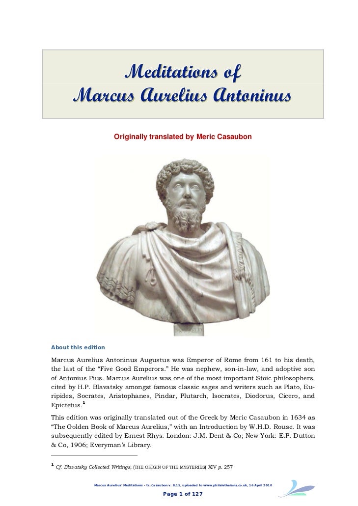 Meditaciones by Marcus Aurelius