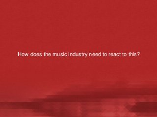 How does the music industry need to react to this?

 