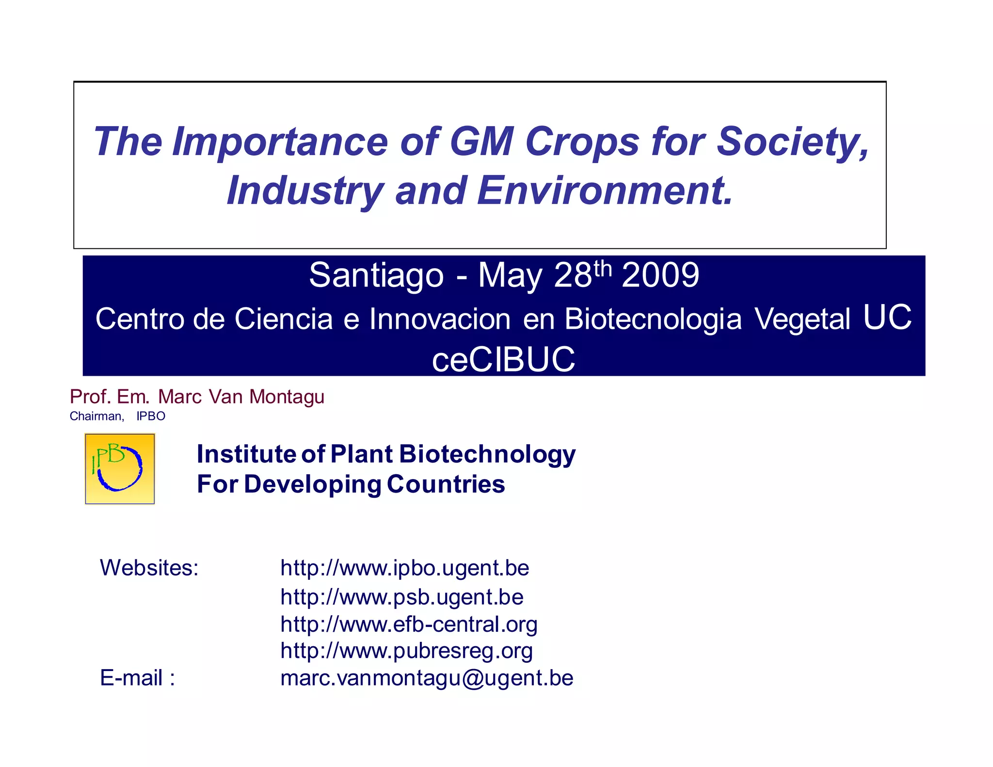 Cultivos Genéticamente Modificados