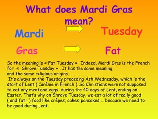 does mardi gras have any religious meaning