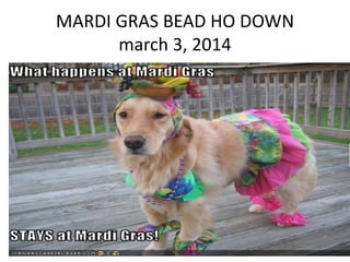 MARDI GRAS BEAD HO DOWN
march 3, 2014

 