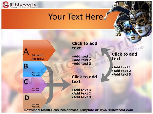 Mardi Gras PowerPoint Template Slideworld