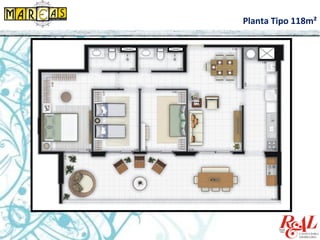 Planta Tipo 118m²
 