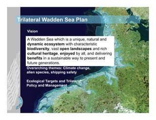 Trilateral Wadden Sea Plan
   Vision

    A Wadden Sea which Management natural and
    Guiding Principle and is a unique,...