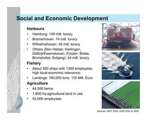 Social and Economic Development
   Harbours
   •   Hamburg: 149 mill. tons/y
   •   Bremerhaven: 74 mill. tons/y
   •   Wi...