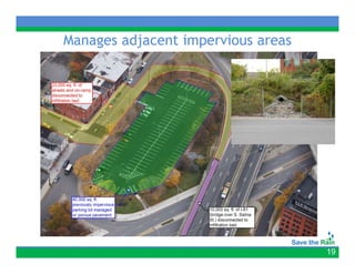 Manages adjacent impervious areas




                                    19
 