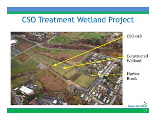CSO Treatment Wetland Project
                           CSO 018




                           Constructed
                           Wetland


                           Harbor
                           Brook




                                     37
 