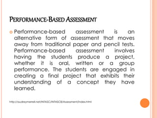 Performance-based Learning and Assessment: Issues | PPTX