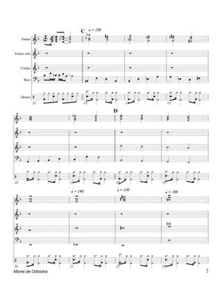 q = 150
                             œ . nœ « b bˆ «
                             »œ. œ « « «                                                                                                                               «
                                                         C b_       »»»˙
                  b bœ œ ˆ « ˙»»» . »»» « « ˙
                                           ˆ « «
                                           « « «
                                             ˆ ˙
                                           « « «             b˙       »»»
                                                                        ˙
                                                                              #˙ »˙
                                                                                  »»»˙          b˙
                                                                                                       »»»˙
                                                                                                          ˙
                                                                                                          »»»     b˙    »»»
                                                                                                                          ˙                b#˙       »»»»
                                                                                                                                                     ˙                 «
                                                                                                                                                                       ˙
                                                                                                                                                                       «
                                                                                                                                                                       ˙
                                                                                                                                                                       «
                                                                                                                                                                       «
             l & »» »»» ˆ « «              « ˆ «
     Guitar ============================== l             ll »                        »»     l                             »»˙
                                                                                                                            »           l »˙           »          #˙   «          =
             l
             l b Ó
 Guitar solo ============================== l                      Ó                                   Ó                                            Ó
             l &                                         ll                                 l                                           l                                         =
             l                                           ll                                 l                                           l                                           l
    Cordas ============================== l
             l & b Ó »œ                                  ll Ó                               l Ó                                         l Ó
                                                                                                                                                                                  =l
             l      _ »» »»» » »
                          »»œ      _ b_ _ _ »œ ˙
                                              »»»œ
                                   »_ œ »»œ _ » »        ll                                 l                                           l
                            » »
       Bass ============================== ll
             l?   b                                » »»  l l nˆ œ »»»œ « l « œ bœ œ l œ bœ œ #œ
                                                                  « »»
                                                                  « »
                                                                  «                     ˆ l ˆ »»»
                                                                                        «
                                                                                        «             «
                                                                                                      «            »»»          »»»         »»»           »»»     »»»     »»»
                                                         ll                                                                             l                                         =
             l
             l      »¿ »¿ ¿ ¿ ¿ »¿ ¿ »¿ _ _ _ _. _ _
                     »»» »»» »»»œ »»»» »»»» »»» »»»œ »»»     _. »»¿ ¿ »¿ »»¿ ¿
                                                              »¿ »»
                                                               »»» » »        »»» »» »»»»      _. _ _ _. _ _
                                                                                                »¿ »»»¿ ¿ »¿ »»»¿ ¿
                                                                                                 »»» » »»»»          »»» »œ »»»»           _. _ _ _. _ _
                                                                                                                                              »¿ »¿ ¿ »¿ »»»¿ ¿
                                                                                                                                               »»œ. »»» »»»»        »»» » »»»»
               /                       »»» » »œ »» »»» » l l »»  œ. » »»                                                      » ¿ l              »»
             l         »œ »»
     Drums ============================== l
                        »                     »                           ¿ »» »»»œ ¿ l »œ. »» ¿
                                                                          »»»           »»»        »»         »»»                   »»»                       »»»
                                                                                                                                                                ¿ »» »»»œ ¿ = »»»
               12                                           13                            »   14                »                     »   15                    »               »
                                                            «
                                                            «                     »»˙
                                                                                    ˙              »»»˙
                                                                                                      ˙                    «        «
                                                                                                                                    «
                                                                                                                           «
                                                                     D
     b w      w                         b˙»»˙               ˙
                                                            «
                                                            «
                                                            ˙                       »˙                                     ˙
                                                                                                                           «
                                                                                                                           ˙
                                                                                                                           «        «
                                                                                                                                    ˙
                                                                                                                                    «
                                                                                                                                    ˙
l&            w                  l »»»
================================= l         »˙              «
                                                            ˙
                                                            «        ll              »»»              »˙
                                                                                                       »»        l         «
                                                                                                                           ˙        «
                                                                                                                                    ˙
                                                                                                                                    «         =
l
l b Ó                                        Ó                                           Ó                               Ó
================================= l
l &                              l                                   ll                                          l                            =
l                                l                                   ll                                          l                              l
                                 l Ó                                 ll         »»»
                                                                                  ˙               ˙
                                                                                                  »»             l ˙                «
                                                                                                                                    «           l
l&b Ó
================================= l                                                                »                     »»»        ˙
                                                                                                                                    «         =
l                                l                                   ll                                          l
                 «    «      œ   l «      «          œ
                                                     »»»      ˙
                                                              »»»    ll «       «                 «              l «                            l
l?b «       «
            ˆ
            «    «
                 ˆ
                 «    «
                      ˆ
                      «      »»» l ˆ
================================= l       «                          ll ˙       «                 «
                                                                                                  ˙
                                                                                                  «              l «     ˙
                                                                                                                         «          «
                                                                                                                                    «
                                                                                                                                    ˙
                                                                                                                                    «         =
l
l      _. _ _ _. _ _
       »¿ »»¿ ¿ ¿ »»¿ ¿
        »»» » »»»     »»» »œ »»»    _. _ _ _. _ _
                                     ¿ ¿ ¿ ¿ »»¿ ¿
                                     »»»œ. »»» »»»       »»» » »»»       _. _ _ _. _ _
                                                                          ¿ »»¿ ¿ ¿ »»¿ ¿
                                                                          »»» » »»»            »»» »œ »»»           _. _ _ _. _ _
                                                                                                                     »¿ ¿ ¿ ¿ »»¿ ¿
                                                                                                                      » »» »»    »»        »»
l /       »»œ. » »¿ »»» »»» »¿ l »»» »»» »»¿ »»» »»»œ »¿ l l »»œ. »» »¿ »»» »»» »¿ l »»œ. »»» »»»¿ »»»» »»»»œ »»¿ =l
                  »»»                                                                                                 »»
  16                »     » »»»»
=================================
                                   17
                                        »        »»»       » »» »»»»    18
                                                                            »»»            »»»
                                                                                             »            » »»»»   19
                                                                                                                             »»»      » »»»»
                                                     q = 140                                    q = 130                                      q = 100
              w                           w                                                            _
                                                                                                       w
     b w                                  w                            ##w
                                                                         w                             w
                                                                                                      nw
              w                  l w
================================= l
l&                                                             l w                            l                     =
l
l b Ó                                    Ó                             Ó                              Ó
================================= l
l &                              l                             l                              l                     =
l                                l                             l                              l n_     w              l
                                 l w                           l #w                           l        w              l
l&b w
================================= l                                                                                 =
l                                l                             l                              l
l?b _                            l                             l                              l w                     l
================================= l
              w                  l b_     w                    l _      w                     l                     =
l
l      _. _ _ _. _ _
       ¿ »»¿ »»¿ ¿ »»¿ »»¿
       »»» » »         »»» »œ »     _. _ _ _. _ _
                                     ¿ ¿ ¿ ¿ »»¿ ¿
                                     »»»œ. »»» »»»   »»» » »»»    _. _ _ _. _ _
                                                                   ¿ » »
                                                                   »»»
                                                                  _ ¿ ¿ ¿ »»¿ ¿    »»» »œ »»»    _. _ _ _. _ _
                                                                                                  ¿ ¿ ¿ ¿ »»¿ ¿
                                                                                                  » » »     »   »
l/       »»œ. »»» »»»¿ » »» »»»¿ l »» » »¿ »»» »»»œ »»»¿ l »œ. ¿ »»» »»» »»»¿ l »»œ. »»»»» »»»»»¿ »»»» »»»»œ »»»¿ =l
=================================
l          »»                                    »»»                 »» »»» »»»»
                                                                               »»»                »»»           »»»
  20
                    »»        »»   21              »     » »»    22
                                                                                       » »»     23
                                                                                                    »    »»       »
Mares de Odisséia                                                                                                                                                                 2
 