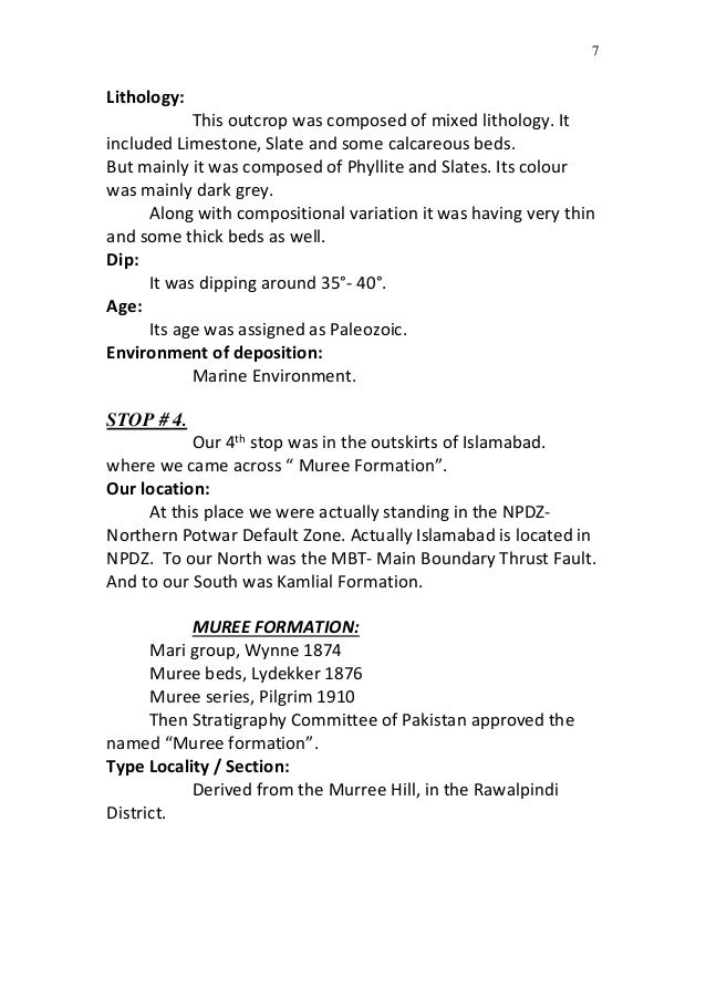 Margalla Hills Field Report - 7
