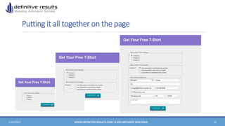 Putting it all together on the page
1/24/2017 WWW.DEFINITIVE-RESULTS.COM |1-855-MKTGDOC (658-4362) 12
 