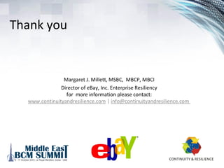 Conclusion
Risk is unavoidable and is present in all parts of an
organization. Risk management allows for management and
decision making at all levels of the company. ERM allows for a
comprehensive approach to risks so they are no longer
managed in department silos.
 