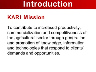 Napier Stunt and Smut Resistance Project in Kenya: achievements and outcomes