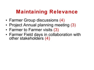 Napier Stunt and Smut Resistance Project in Kenya: achievements and outcomes