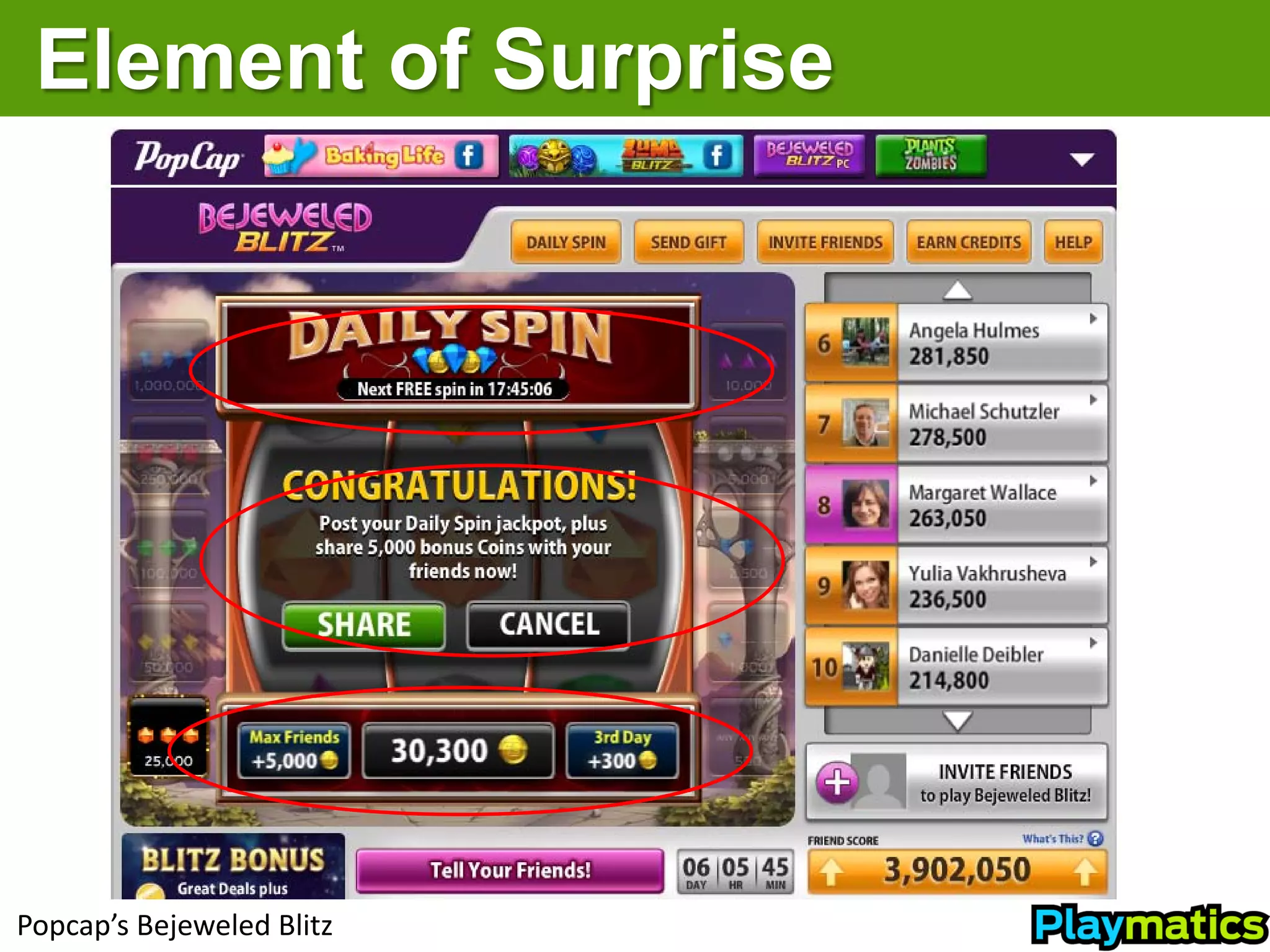 Element of Surprise




Popcap’s Bejeweled Blitz
 