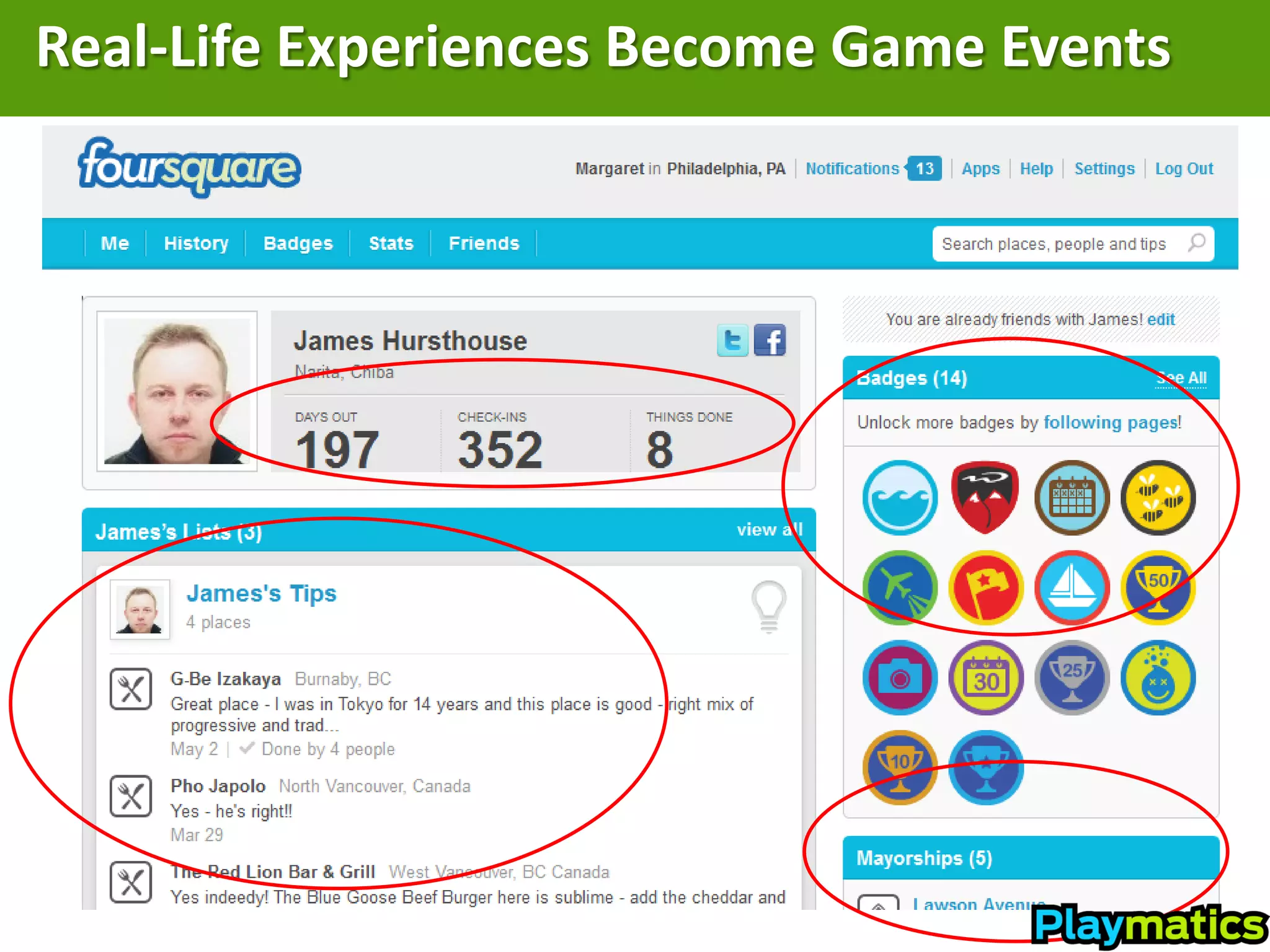 Real-Life Experiences Become Game Events
 