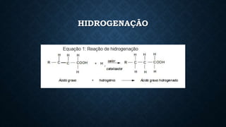 HIDROGENAÇÃO
 