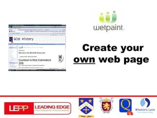 Create your  own  web page  