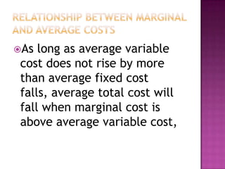 Marginal and average cost | PPTX | Business | Business and Finance