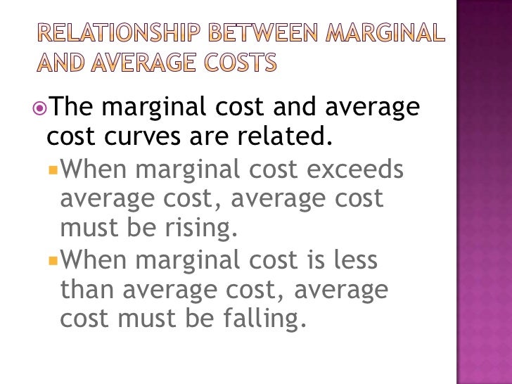 Marginal and average cost