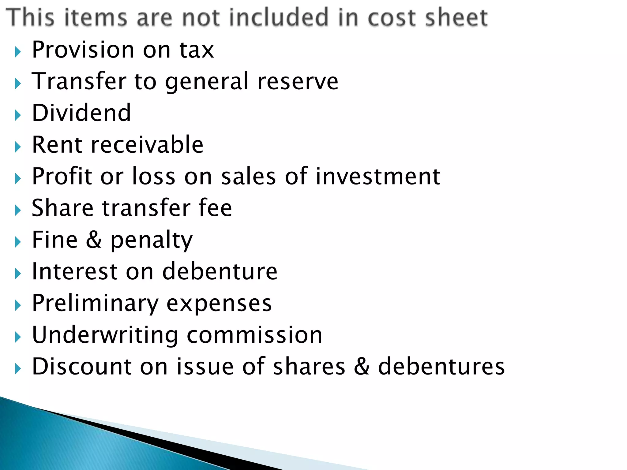 Marginal cost & cost sheet ppt  1