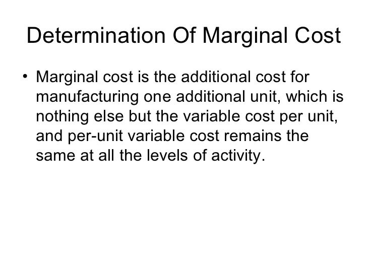 Marginal costing