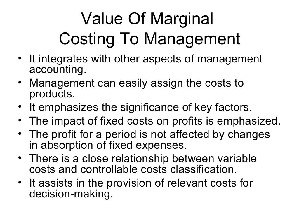 Marginal costing