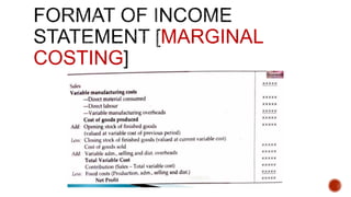 MARGINAL
COSTING
 
