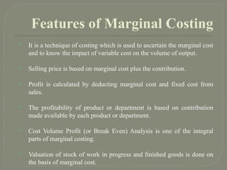 Detailed presentation of marginal costing | PPTX
