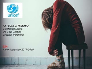 FATTORI DI RISCHIO
Cianfanelli Laura
De Cavi Cristina
Graziani Valentina
2SA
Anno scolastico 2017-2018
 
