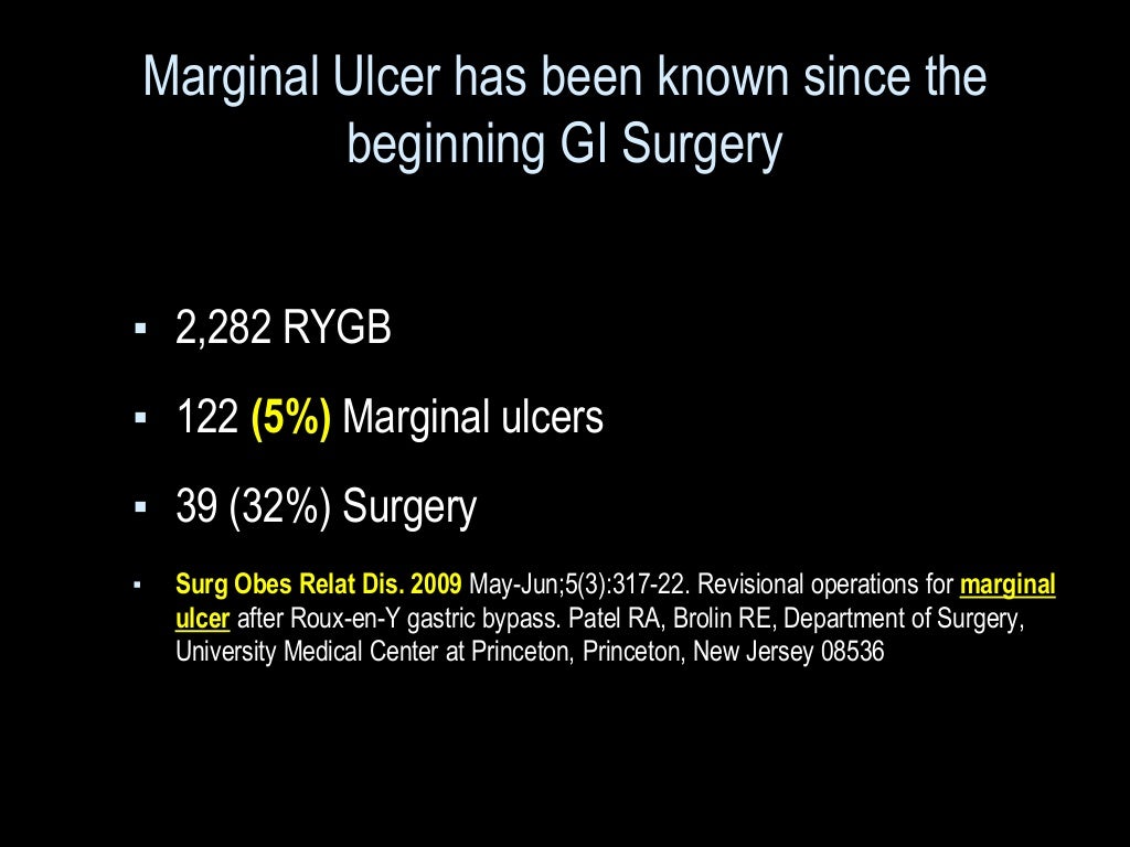 Marginal ulcer gastric bypass (MGB vs RNY)
