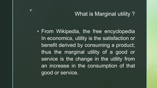 Marginal utility | PPT