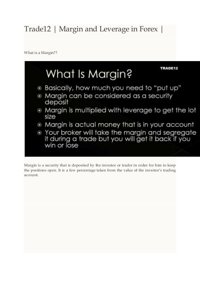 Leverage and margin in forex
