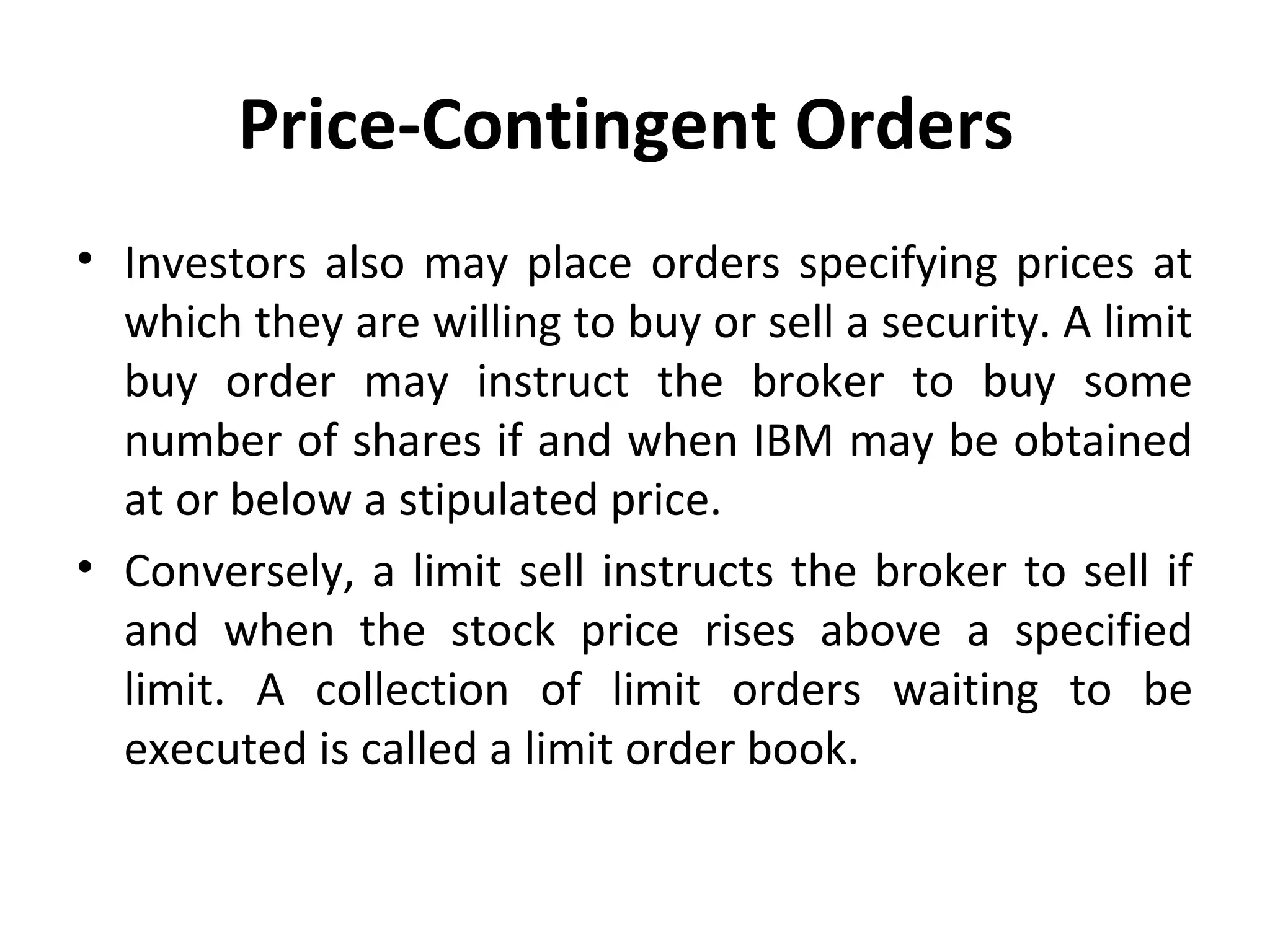 Margin trading and types of order | PPT