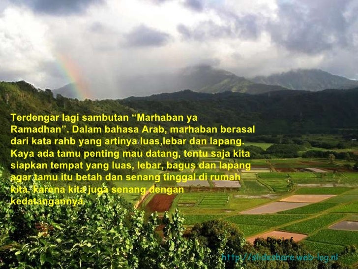 MARHABAN YA RAMADHAN