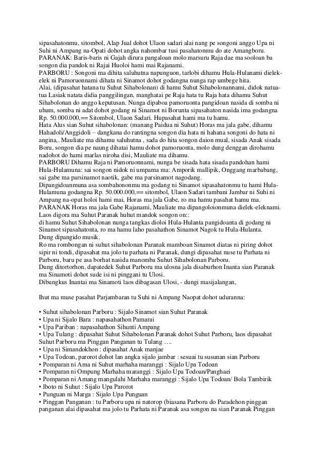 Marhata Umpasa Adat Batak
