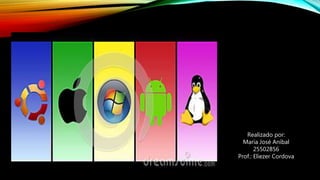 Realizado por:
María José Aníbal
25502856
Prof.: Eliezer Cordova
 