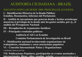 Maria Lucia Fattorelli: experiencias de auditoria deuda en Brasil y Ecuador