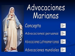 Advocaciones Marianas Advocaciones mundiales Advocaciones Latinoamericanas Advocaciones peruanas Concepto 