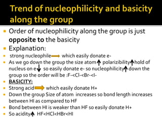 effect of nucleophile on substitution reaction|organic chemistry | PPTX