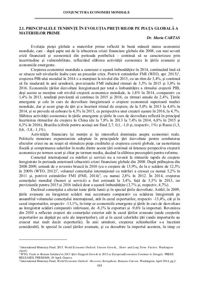 maria cartas principalele tendinte in evolutia preturilor
