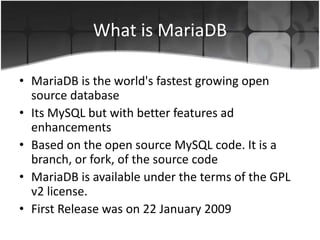 Maria DBMS | PPTX