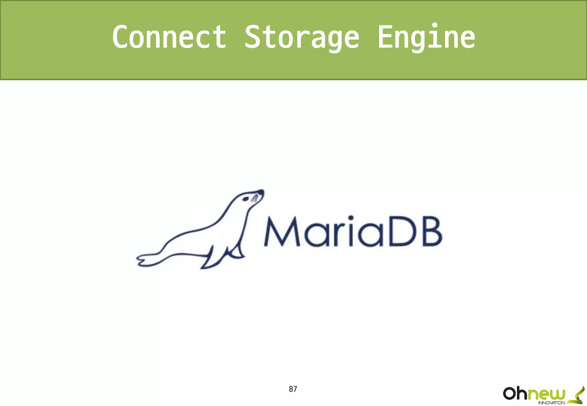 87
Connect Storage Engine
 