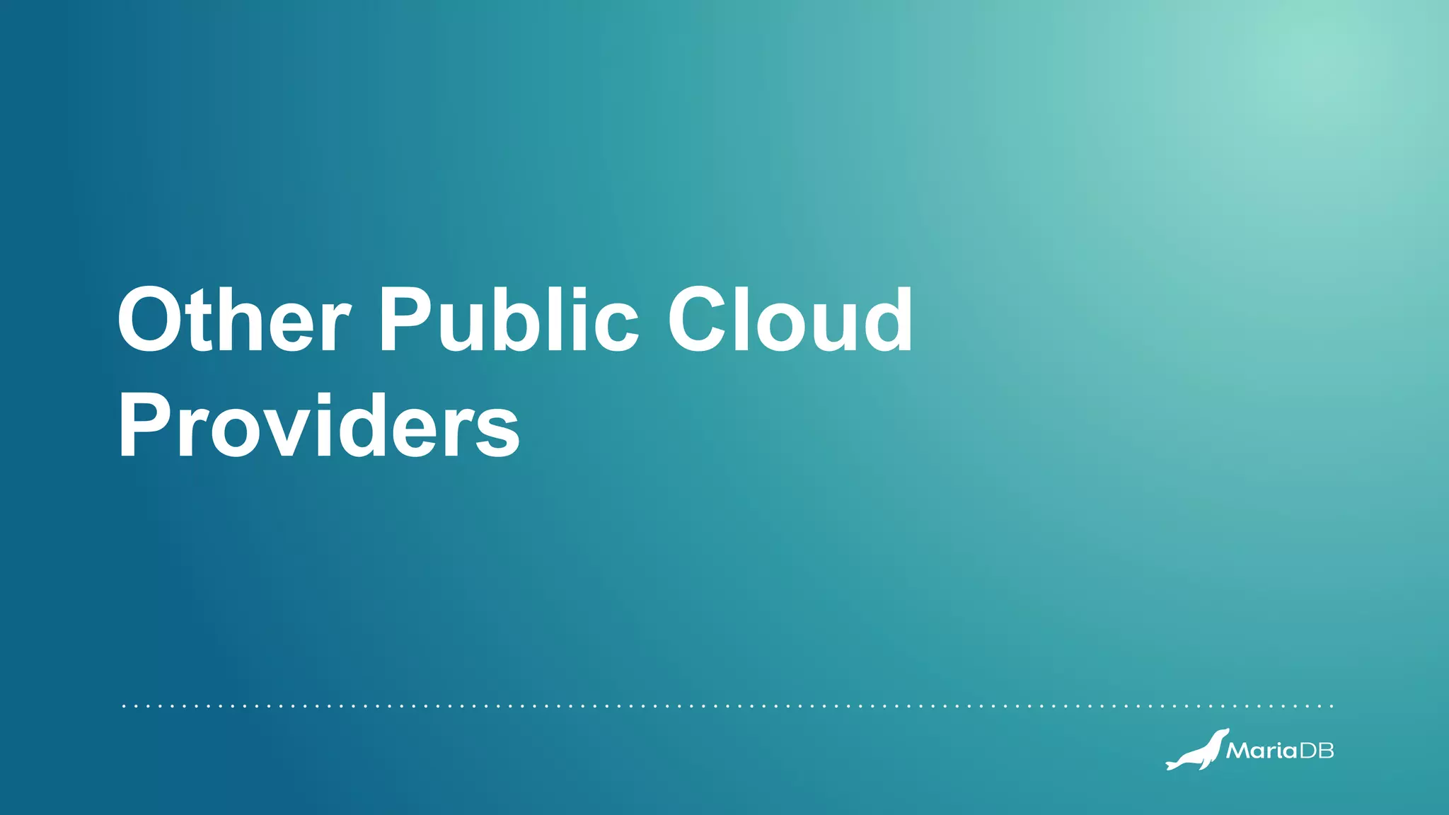 Other Public Cloud Providers 